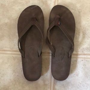 Rainbows- women’s brown flip flops